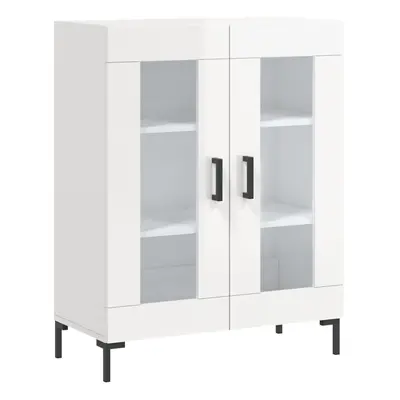 (high gloss white) vidaXL Sideboard Storage Side Cabinet Cupboard Concrete Grey Engineered Wood