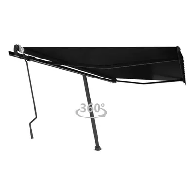 vidaXL Freestanding Manual Retractable Awning 400x300 cm Anthracite Outdoor