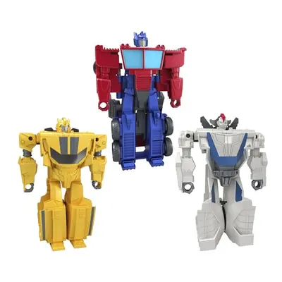 Toys 1-Step Flip Heroes 3-Pack, Wheeljack, Bumblebee and Optimus Prime 10-cm Action Figures