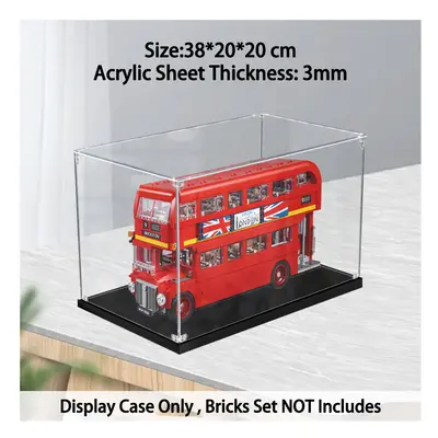 (B) Acrylic Display Case for Lego London Bus,Dustproof Display Box for Models Collectables (Only