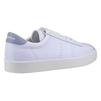 Superga CLUB COMFORT Leather Trainer White/Blue Light Grey