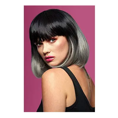 Smiffys Officially Licensed Manic PanicAlien Grey Ombre Glam Doll Wig