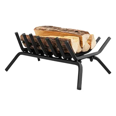 Heavy-Duty Fireplace Grate Log Holder Raised Height Fire Pit W/ Steel Bars