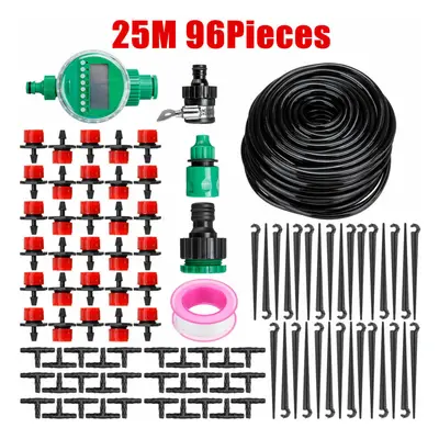 (96pcs) 15/20/25/30m DIY Irrigation System Water Timer Auto Plant Watering Micro Drip Garden Wat