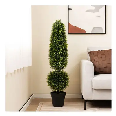 120CM Artificial Boxwood Topiary Tree Faux Topiary Plants with Natural Vines