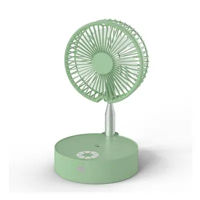 (Green) Portable Mini Mute Desktop Fan Wireless Telescopic Floor Spray Humidification with Night