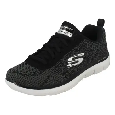 (UK Child, Black/Charcoal (Black)) Boys Skechers Lace Up Trainers Golden Point