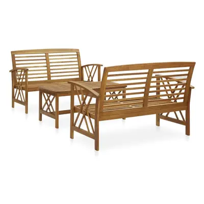 vidaXL Solid Acacia Wood Garden Lounge Set Piece Patio Outdoor Furniture Set