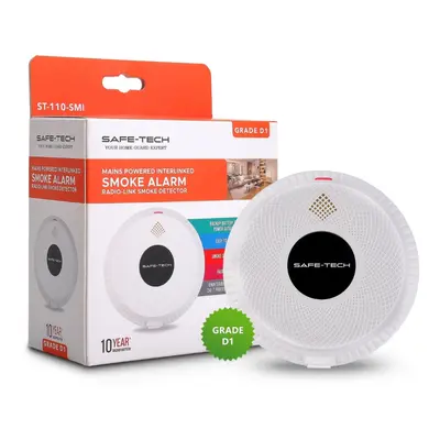 Mains Powered Interlinked Smoke Alarm With Built-in RF Module