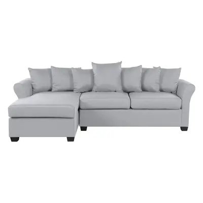 Right-Hand Corner Sofa VIKNA Fabric Light Grey Right Hand