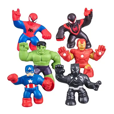 Marvel Mega Mini Pack - Squishy, Stretchy, Gooey Mini Heroes - Ironman, Spider-Man, Captain Amer