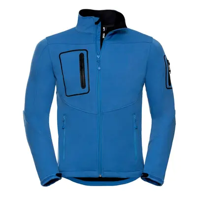 (M, Azure Blue) Russell Mens Sports Soft Shell Jacket