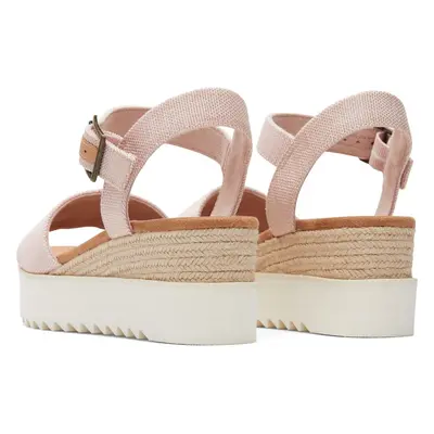 (Pink, (Adults')) TOMS Diana Nylon Women's Ballet Pink Wedges