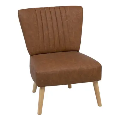 Armchair VAASA Faux Leather Golden Brown