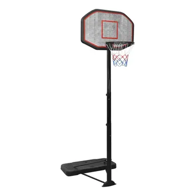 (black) vidaXL Basketball Stand 258-363cm Polyethene Basketball Hoop Stand Black/White