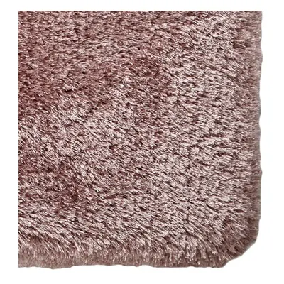 Montana Shaggy Round Circle Rugs in Rose Pink Thick Soft Plain Pile Luxury Mats 150x150cm