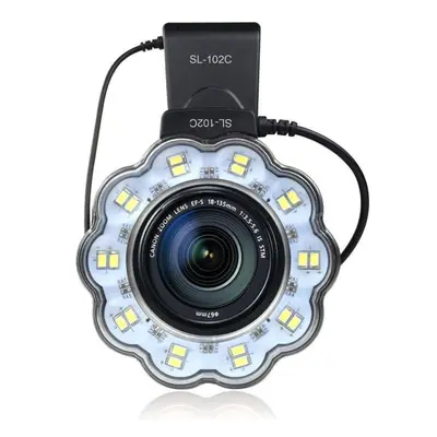 Macro LED Video Ring Flash Light for Canon 650D 600D 60D 7D 550D 1100D T4i T3i T3 SL-102C DSLR C