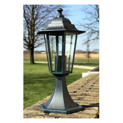 vidaXL 2x Garden Lights Dark Green/Black Aluminium Outdoor Lighting Lantern