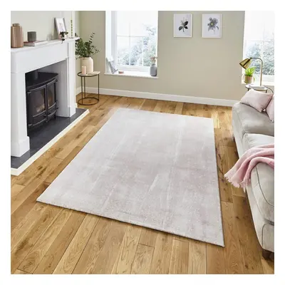 (120x170cm) Aurora Plain Soft Rugs in Rose High Density Durable Mats