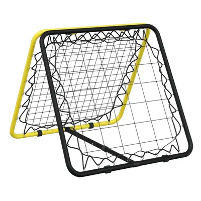 vidaXL Football Rebounder Double Side Adjustable Yellow and Black Steel