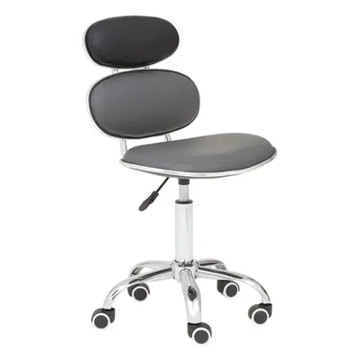 Premier Housewares Black PU Home Office Chair