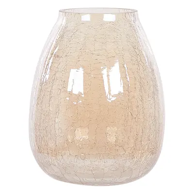 Flower Vase LIKOPORIA Glass Light Beige