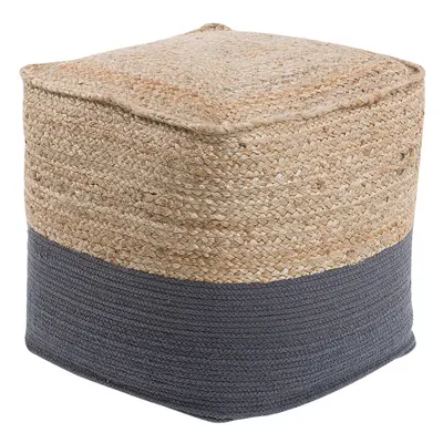 Jute Pouffe Dark Grey KIRAMA