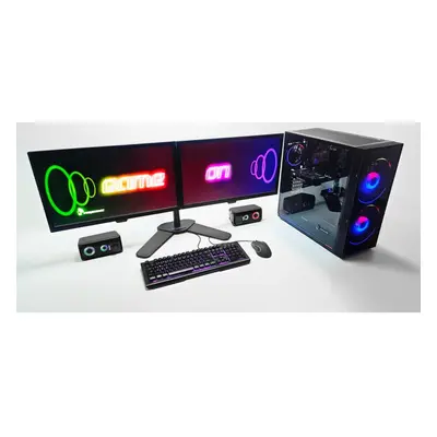 Fast Gaming PC Bundle Dual Monitor i7-7700 M.2 16GB DDR4 GTX1650