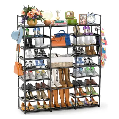 Shoe Rack Storage Cabinet - Tier Metal Shoe Rack, Space Saving Vertical Shoe Rack for Entryway C