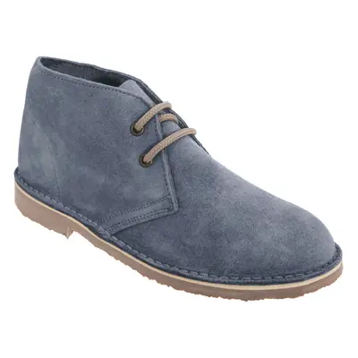 (6 UK, Denim Blue) Roamers Womens/Ladies Real Suede Unlined Desert Boots