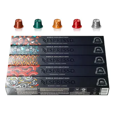 Nespresso World Explorations Pack: ENVIVO LUNGO, FORTISSIO LUNGO, LINIZIO LUNGO, SHANGHAI LUNGO,