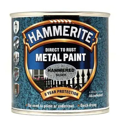 Hammerite HFBL25L Direct to Rust Hammered Finish Metal Paint Black 2.5 Litre