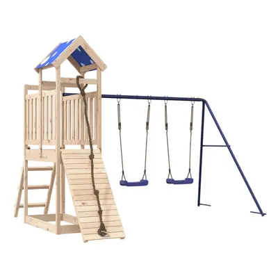 vidaXL Outdoor Playset Garden Playhouse Playground Equipment Solid Wood Pine