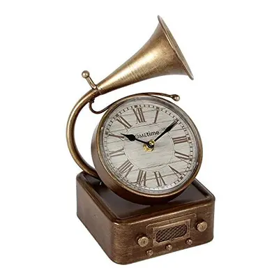 Hometime Metal Mantel Clock - Gramophone