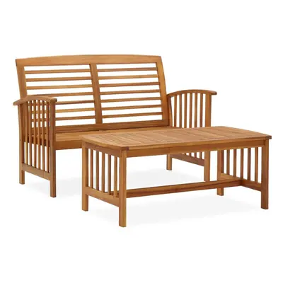 vidaXL Solid Acacia Wood Garden Lounge Set Piece Wooden Outdoor Dining Set