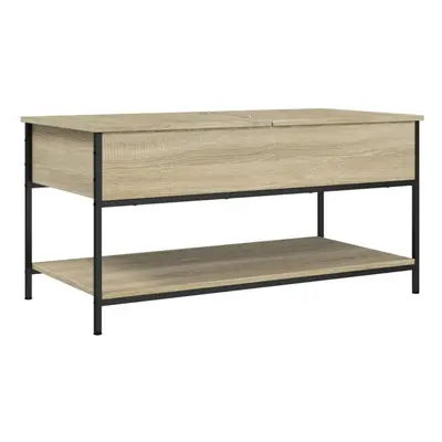 vidaXL Coffee Table End Table Sofa Table Sonoma Oak Engineered Wood and Metal