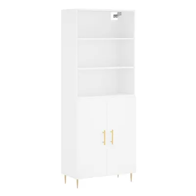 (white, doors) vidaXL Highboard Sideboard Cupboard Side Cabinet Grey Sonoma Engineered Wood