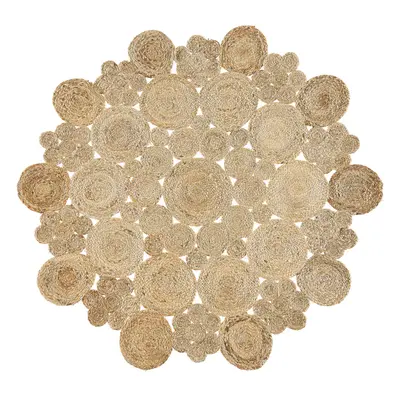 Round Jute Area Rug Ã¸ cm Beige GERDEK