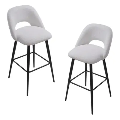 2Pcs Chic Upholstered Breakfast Bar Stools