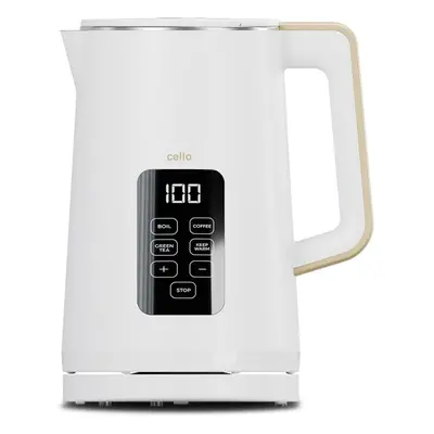 Cello Electric Digital Kettle with Temperature Control - White