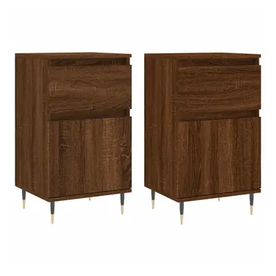 (brown oak, pcs) vidaXL Sideboard Storage Cabinet Cupboard Side Cabinet White Engineered Wood