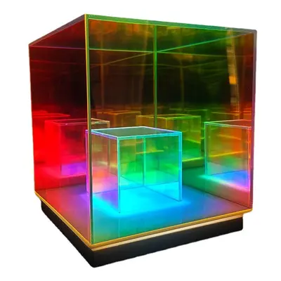 (Cube Box -L) Cube LED Color Table Lamp Cube Box Acrylic Color Table Lamp for Bedroom Living Roo