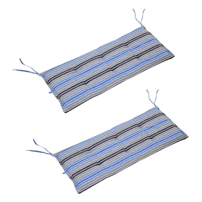 Outsunny Pieces Replacement Cushions for Garden Bench, with Strips, Blue