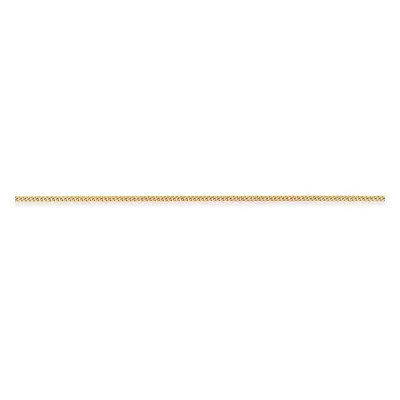 Jewelco London 9ct Yellow Gold - Diamond-Cut Tight Curb Pendant Chain Necklace - 1.75mm gauge - 