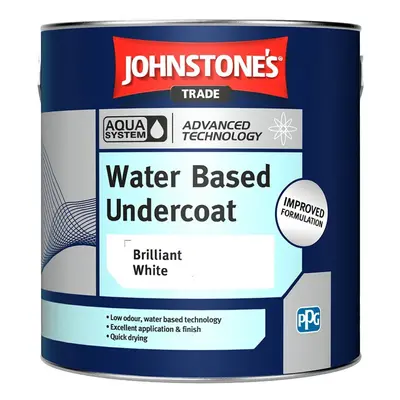 Johnstones Trade Aqua System Water Based Undercoat Paint 2.5l Brilliant White