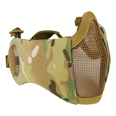 (Camouflage) Outdoor CS Game Steel Wire Face Mask Breathable Protection Half Mask Outdoor Huntin