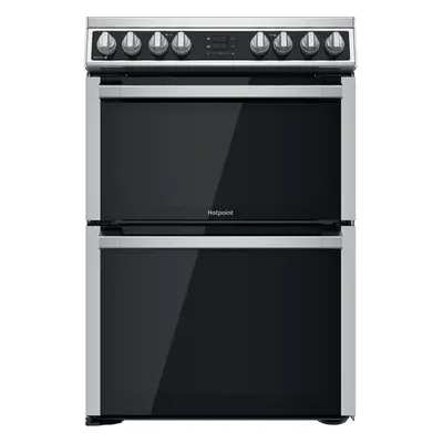 Hotpoint Amelia HDM67V8D2CX/UK Electric Cooker with Ceramic Hob - Silver