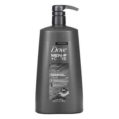 Dove, Men + Care, Shampoo, Purifying, Charcoal + Clay, 25.4 fl oz (750 ml)