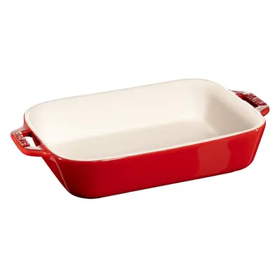 Staub Rectangular Ceramic Platter - 1.1 ltr, Red