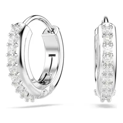 Matrix Rhodium Plated Hoop Earrings